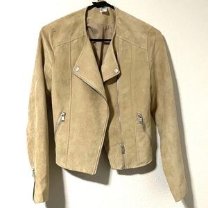 H&M Suede Moto Jacket Size 4